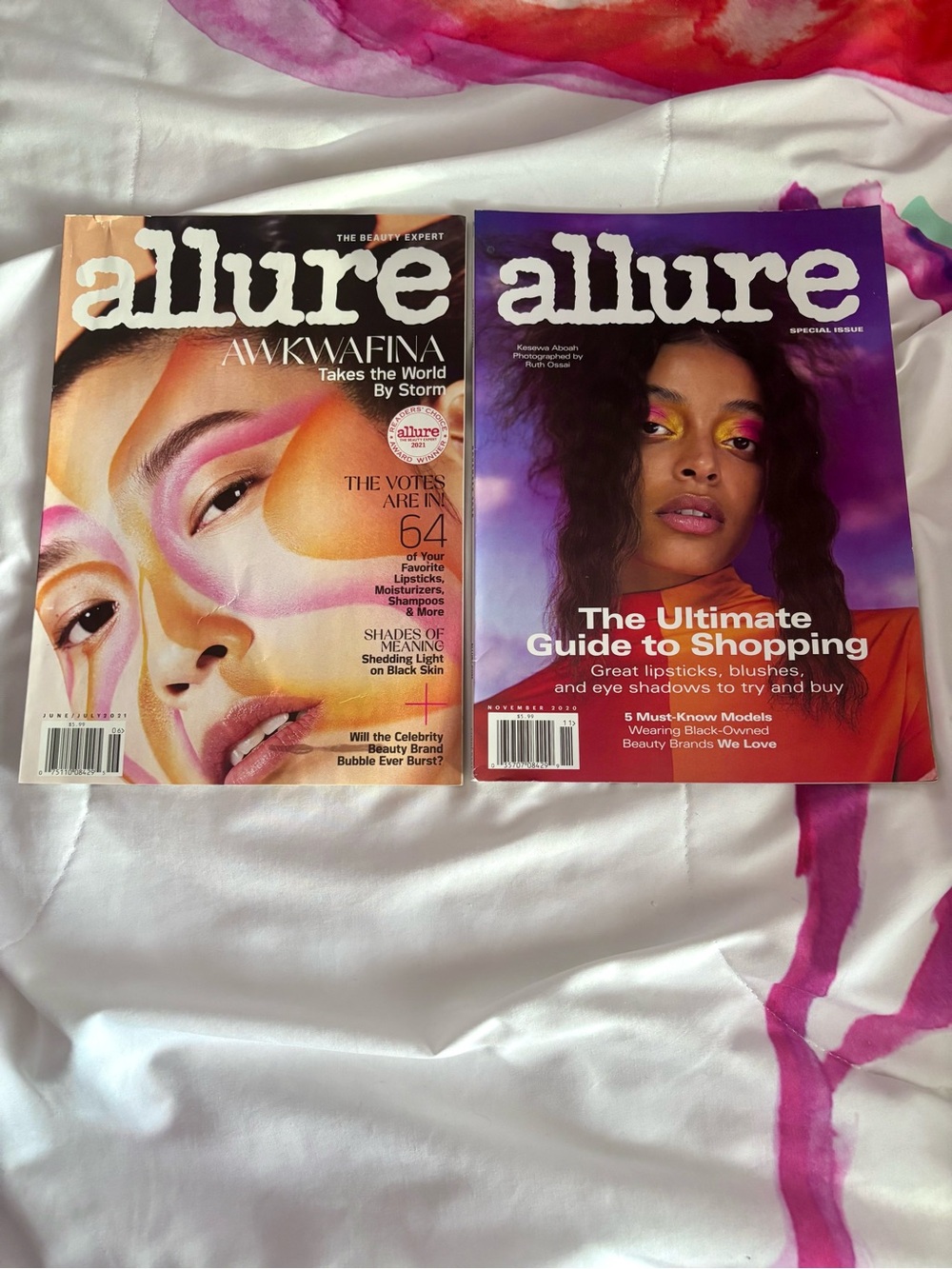 Rare Allure Magazine Bundle (2) - 2021 Awkwafina & 2020 Kesewa Aboah Back Issues